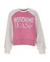 Moschino Round Collar Long Sleeve Sweater In White