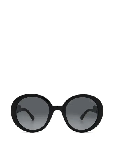 Moschino Round Full-rim Sunglasses In Black