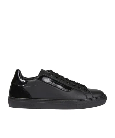 Moschino Round Head Low-cut Casual Shoes In Black