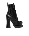 Moschino Round-headed High-heeled Boots In Black