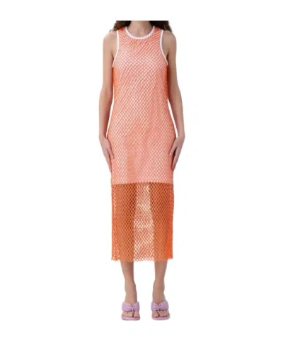 Moschino Round Neck Dress In Pink