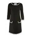 Moschino Round Neck Long-sleeved Dress In Black