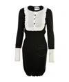 Moschino Round Neck Long-sleeved Dress In Black