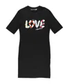 Moschino Round Neck Short-sleeved Dress In Black