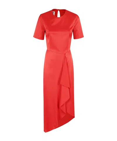 MOSCHINO ROUND-COLLAR SHORT-SLEEVE DRESS