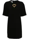 Moschino Round-neck T-shirt Minidress In Black