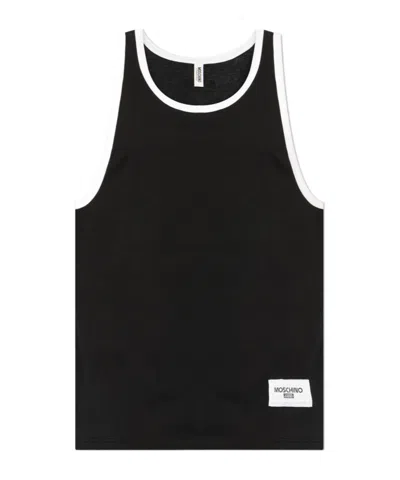 Moschino Round-neck Vest In Black