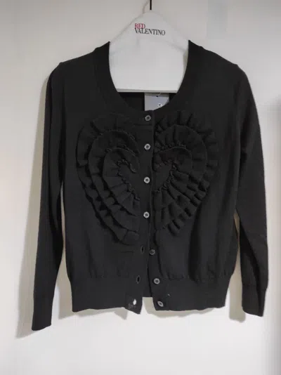Moschino Round-necked Cardigan In Black