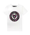 Moschino Round-necked Logo T-shirt In White