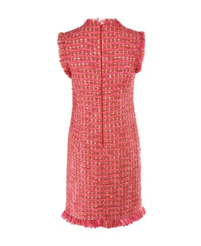 Moschino Round-necked Sleeveless Dress In Red