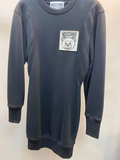 Moschino Round-necked Sweater In Blue