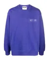 Moschino Couture Sweatshirt With Logo Patch In Blue