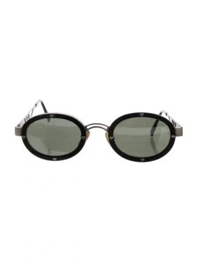 Pre-owned Moschino Round Tinted Sunglasses In Black