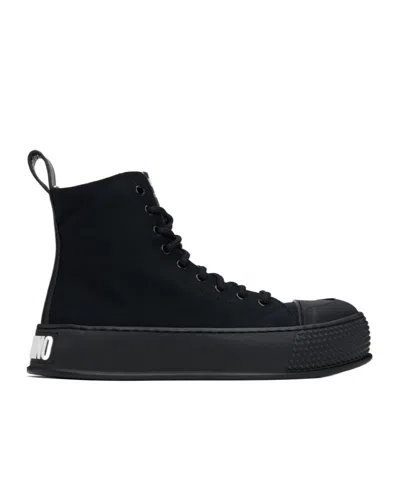 Moschino Round Toe Ankle Boots