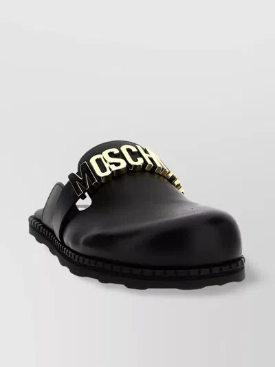 Moschino Round Toe Flat Sole Mules