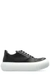Moschino Sneakers In Calf Leather Ollie In Black