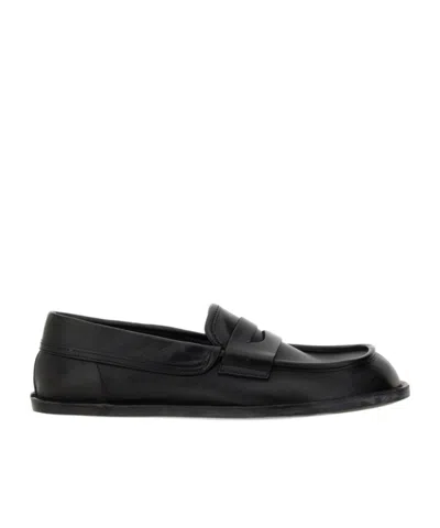 Moschino Round-toe Slip-on Loafers In Black