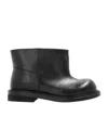 Moschino Round-toed Ankle Boots In Black