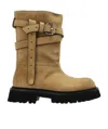 Moschino Round-toed Ankle Boots In Brown
