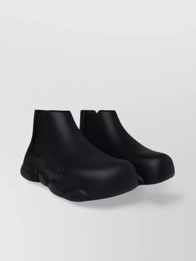 Moschino Rubber Ankle Boots With Elasticated Side Panels
