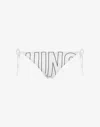 Moschino Rubber Logo Swim Briefs With Laces In White