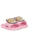 Moschino Rubber Slides In Pink