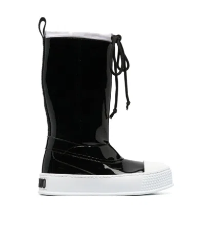 MOSCHINO MOSCHINO DRAWSTRING GLOSSY BOOTS