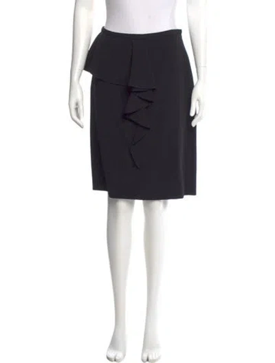 Pre-owned Moschino Ruffle Embellishment Knee-length Skirt In Blue