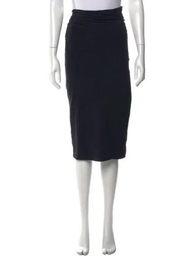 Pre-owned Moschino Ruffle Embellishment Midi Length Skirt In Black