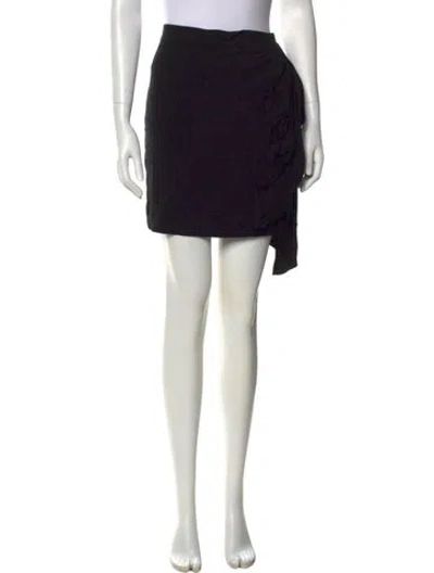 Pre-owned Moschino Ruffle Embellishment Mini Skirt In Black