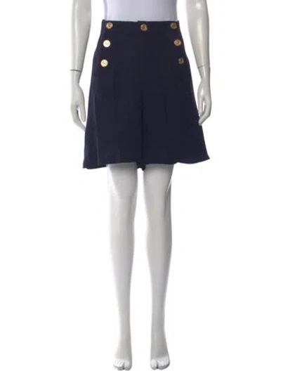 Pre-owned Moschino Ruffle Embellishment Mini Skirt In Blue