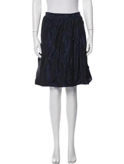 Pre-owned Moschino Ruffle Embellishment Mini Skirt In Blue