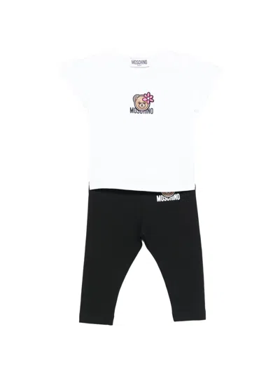 Moschino Babies' Ruffled Bear Tracksuit In Multi