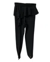 Moschino Ruffled Leggings With Foot Strap In Black Acetate In Black