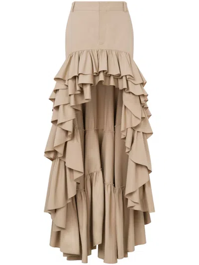 MOSCHINO RUFFLED MAXI SKIRT