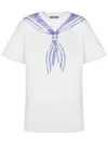 Moschino Cotton Interlock T-shirt With Print In White