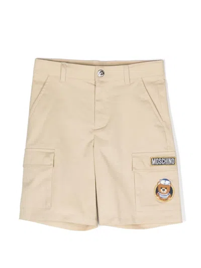 Moschino Sailor-teddy Cargo Shorts In Neutrals