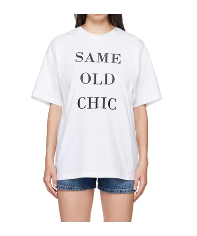 Moschino Slogan-printed Crewneck T-shirt In White