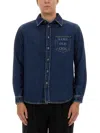 Moschino Long Sleeve Shirt In Denim
