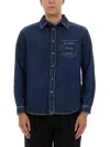 Moschino Long Sleeve Shirt In Denim