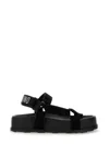 Moschino Sandal With Logo In Black