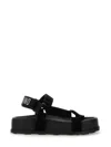 Moschino Sandal With Logo In Black