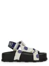 Moschino Sandals With Adjustable Straps And Polka Dot Pattern In White