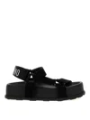 Moschino Sandal With Logo In Black