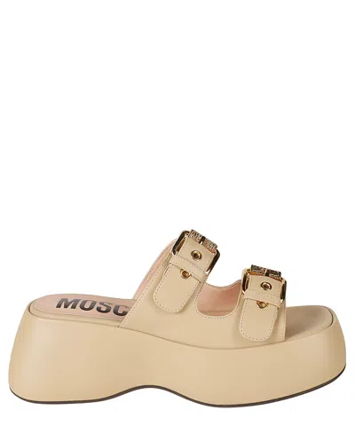 Moschino Sandals In Beige