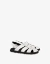Moschino Sandals In Brushed Calf Leather Sporty In White