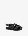 Moschino Sandals In Calf Leather With Buckles In Multi