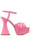 Moschino Chunky Heel Platform Sandals In Pink