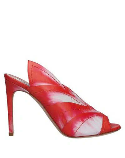 Moschino Sandals In Red