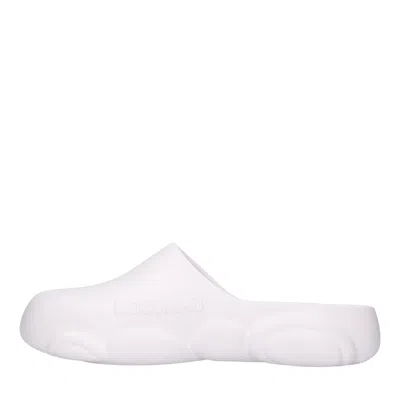 Moschino Sandals White In Bianco Chiari E Naturali
